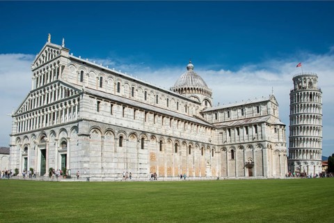 Leaning Tower of Pisa with Cathedral Santa Maria Assunta