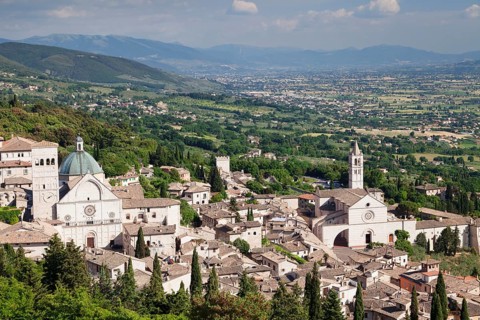 View over city