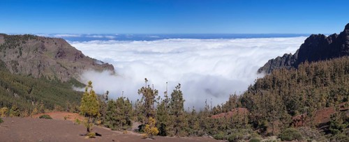 Montana de la Crucita with clouds