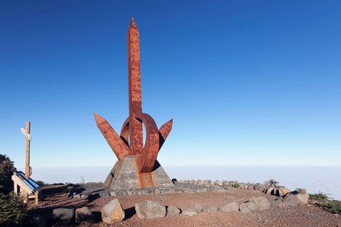 Astronomical viewpoint Monumento Al Infinito by Cesar Manrique at the Caldera de Taburiente