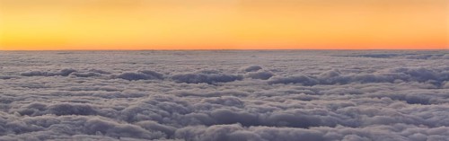 Sunset above the clouds