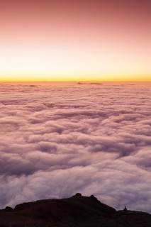 Passat clouds at sunset