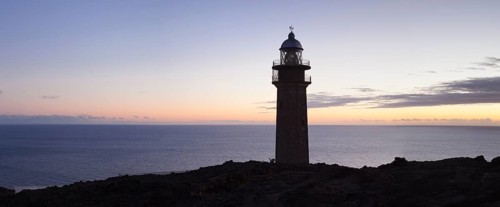 Lighthouse Faro de Orchilla in the evening