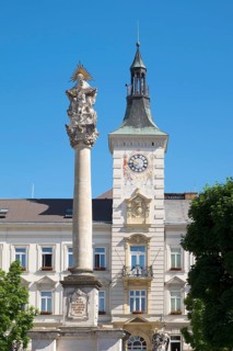 Holy Trinity Column on the main square in front of the city hall