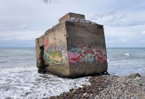 Bunker with graffiti