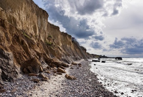 Cliffs along shore