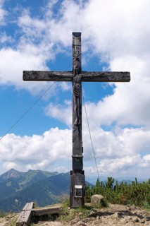 Summit cross of Hochplatte in Marquartstein
