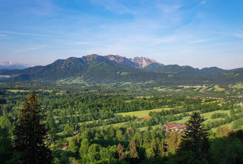 View from the Sonntraten near Gaissach over the Isar valley