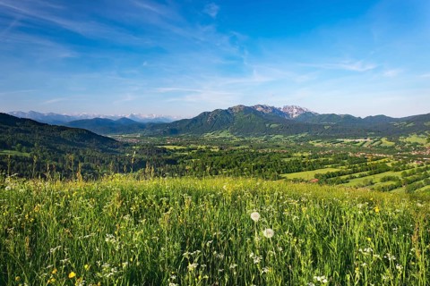 View from the Sonntraten over the Isar valley