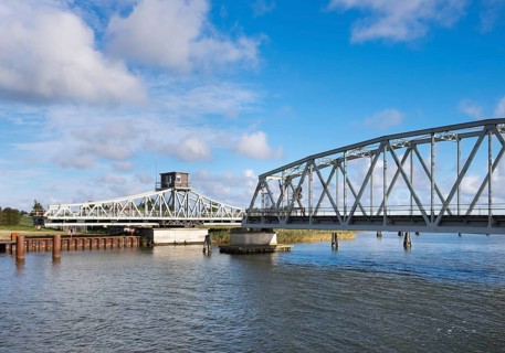 Meiningenbrucke bridge over Meiningenstrom