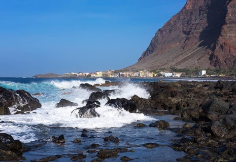 Coast with lava rocks