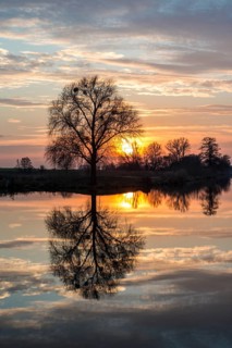 Evening mood at the Havel canal