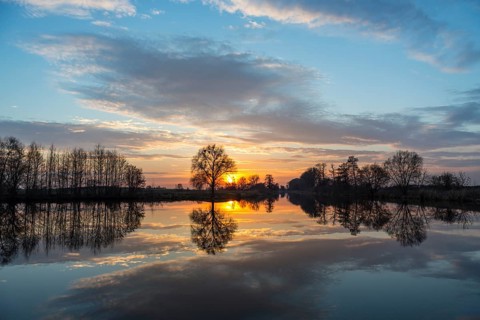 Evening mood at the Havel canal