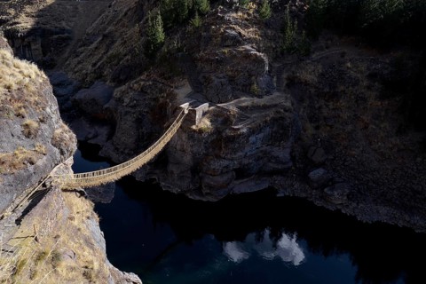 Last useable Inca hanging bridge