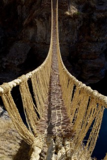 Last useable Inca hanging bridge