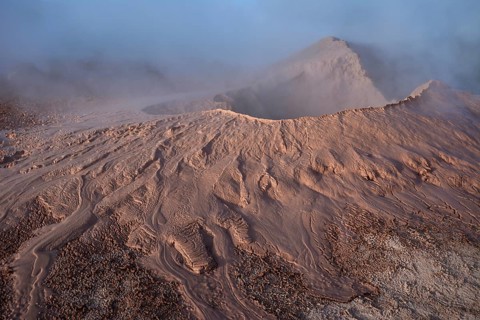 Hot springs with mud pools and steam