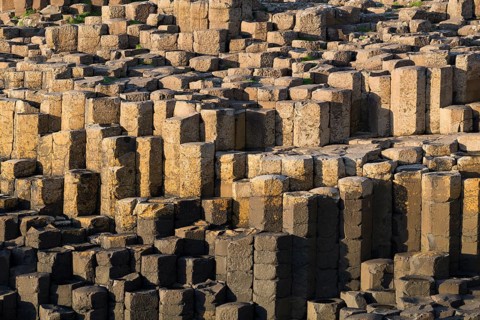 Basalt columns by the coast
