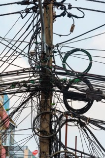Chaotic power lines