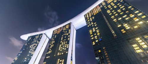 Marina Bay Sands Hotel at night
