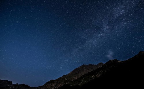 Starry sky with milky way at night