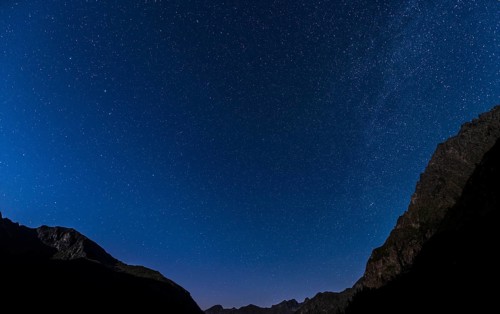 Starry sky at night