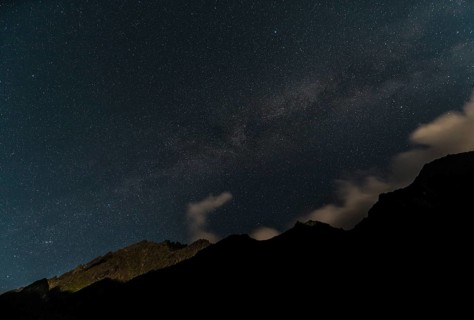 Starry sky at night