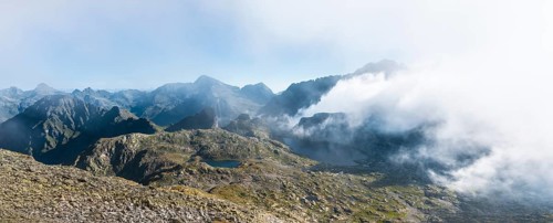 Clouds passing over the ridge