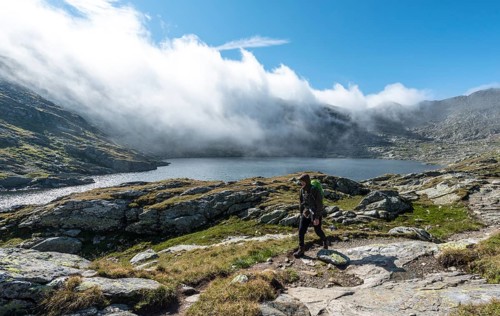 Hiker on a path
