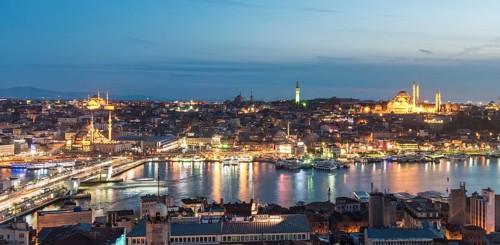 Cityscape at dusk