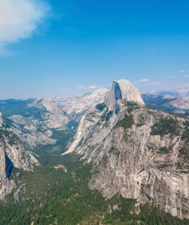 View from Glacier Point to the Yosemite Valley with Half Dome