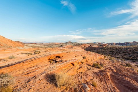 Eroded orange sandstone