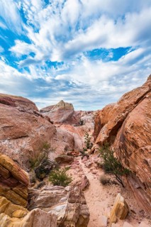 Red orange sandstone rock