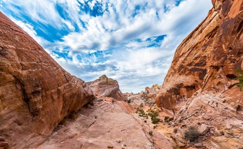 Red orange sandstone rock