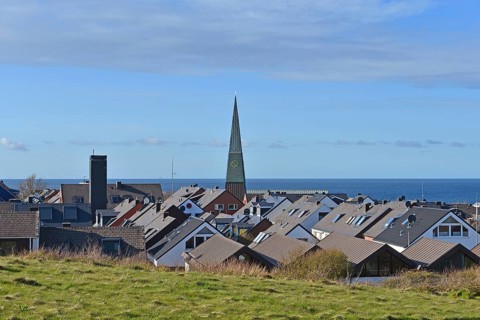 Roofs with church tower of St. Nicolai