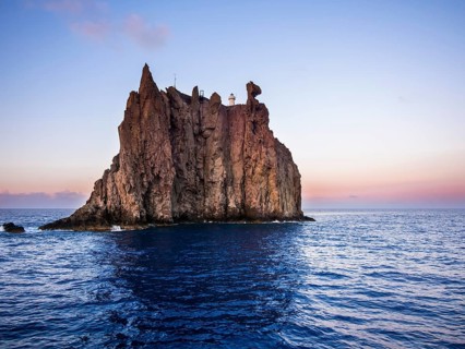 Isola Strombolicchio with lighthouse