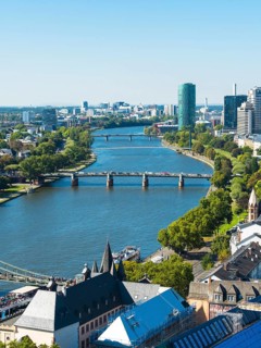 View over the river Main to the city