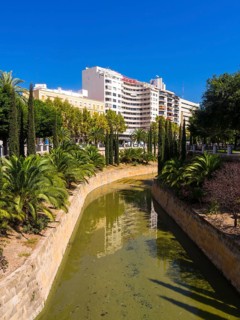 Sa Sierra historical city canal and Passeig Mallorca