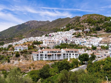 View of white houses in Frigiliana