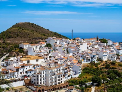 View of white houses in Frigiliana