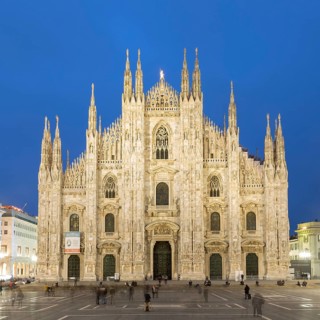 Milan Cathedral at dusk