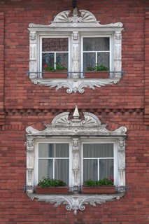 Window frames of the 19th century. Renaissance Revival