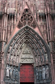 Northern portal of the western facade of Strasbourg Cathedral