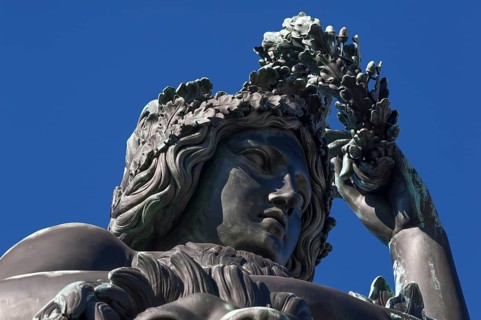 Bavaria with laurel wreath
