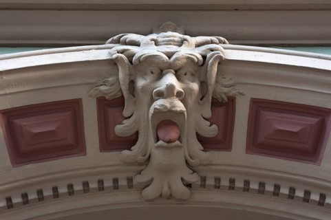 Grotesque on an entranceway