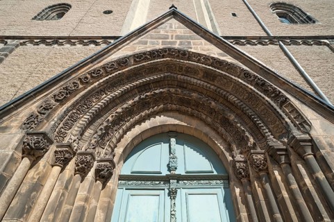 Romanesque entrance of St. Peter's Church