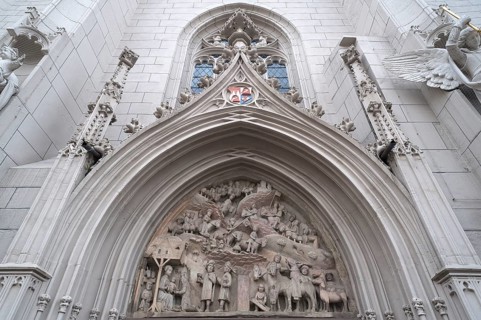Late Gothic Typanum above the entrance of the Ritterkapelle