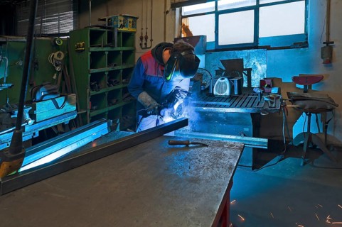 Welder at work