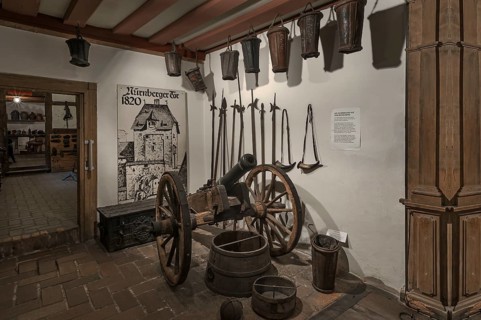 Old fire station equipment of the Michelsberg in Hersbruck
