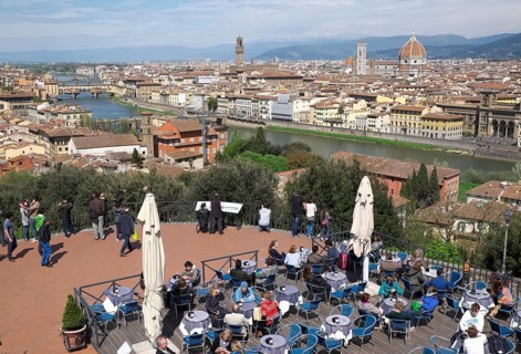 Cityscape of Florence with the Duomo and Arno from Piazzale Michelangelo