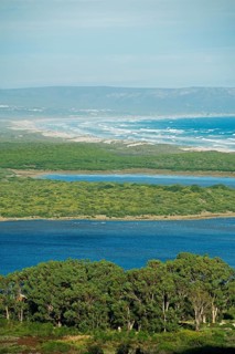 View of Walker Bay Nature Reserve near Hermanus
